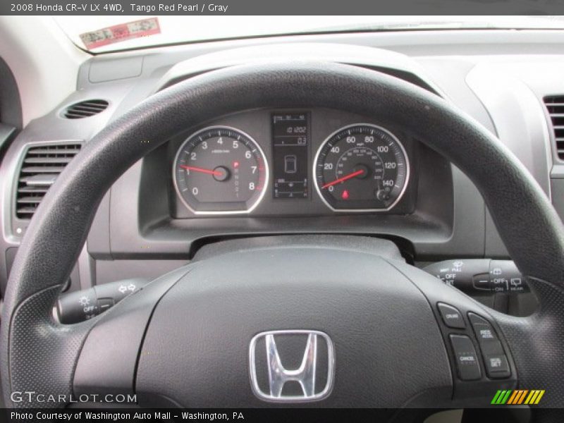 Tango Red Pearl / Gray 2008 Honda CR-V LX 4WD