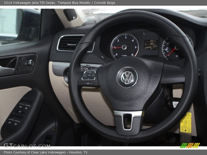 Tempest Blue Metallic / Cornsilk Beige 2014 Volkswagen Jetta TDI Sedan