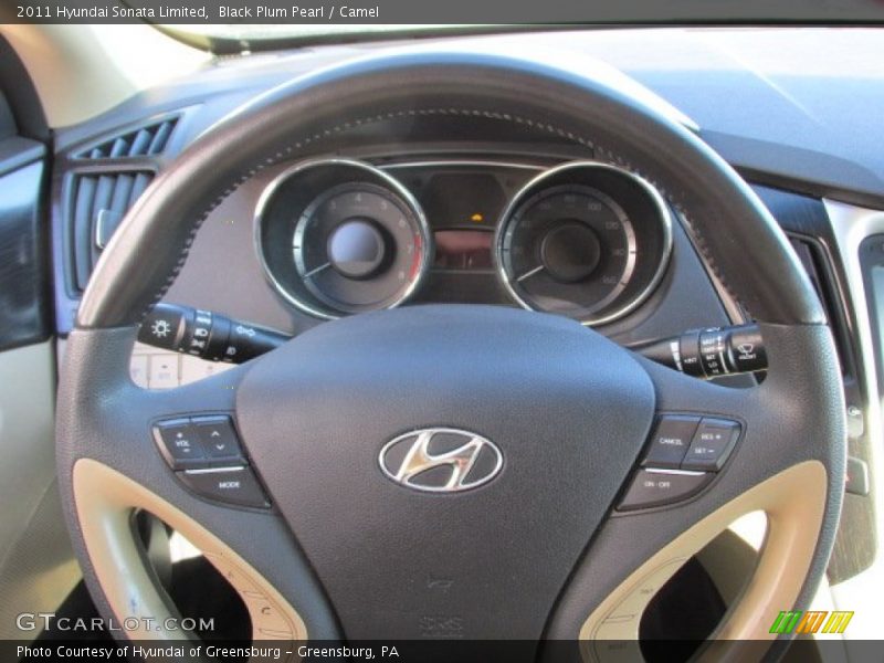 Black Plum Pearl / Camel 2011 Hyundai Sonata Limited