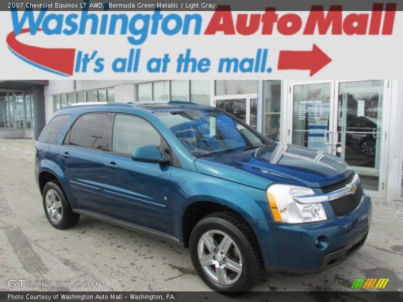 Bermuda Green Metallic / Light Gray 2007 Chevrolet Equinox LT AWD