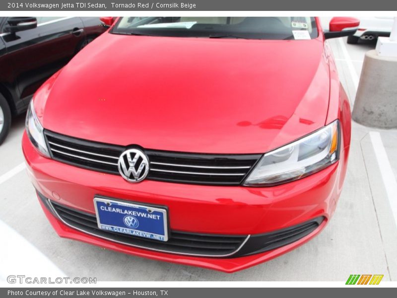 Tornado Red / Cornsilk Beige 2014 Volkswagen Jetta TDI Sedan