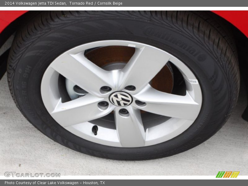 Tornado Red / Cornsilk Beige 2014 Volkswagen Jetta TDI Sedan