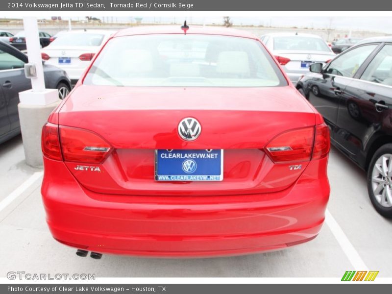 Tornado Red / Cornsilk Beige 2014 Volkswagen Jetta TDI Sedan