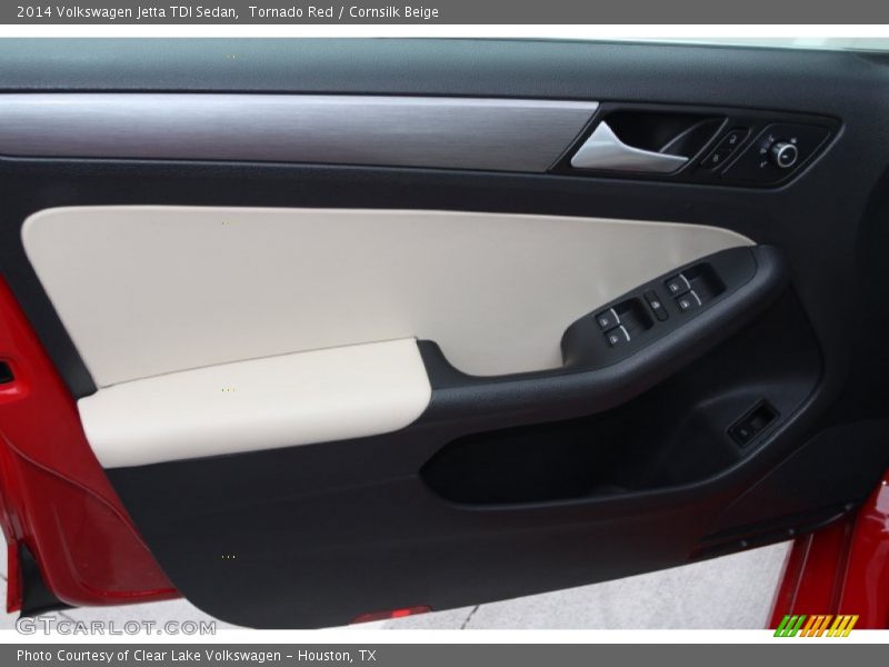 Tornado Red / Cornsilk Beige 2014 Volkswagen Jetta TDI Sedan