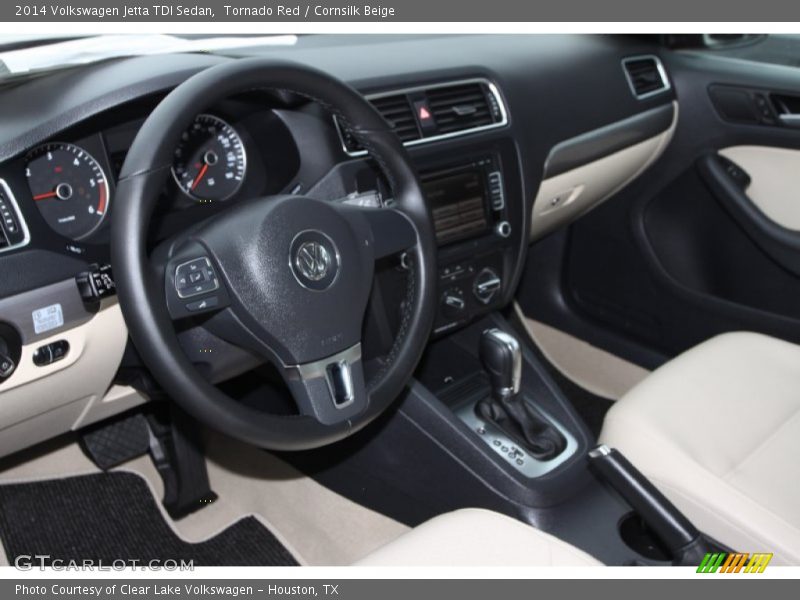 Tornado Red / Cornsilk Beige 2014 Volkswagen Jetta TDI Sedan