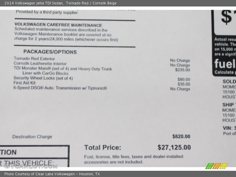Tornado Red / Cornsilk Beige 2014 Volkswagen Jetta TDI Sedan