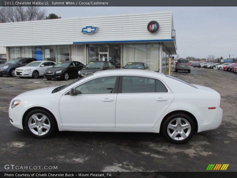 Summit White / Cocoa/Cashmere 2011 Chevrolet Malibu LS