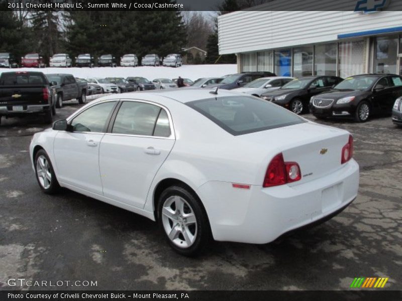 Summit White / Cocoa/Cashmere 2011 Chevrolet Malibu LS
