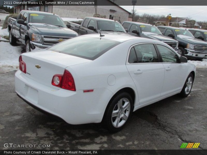 Summit White / Cocoa/Cashmere 2011 Chevrolet Malibu LS