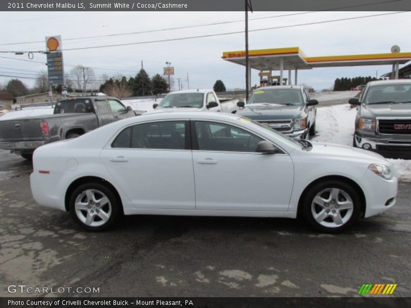 Summit White / Cocoa/Cashmere 2011 Chevrolet Malibu LS