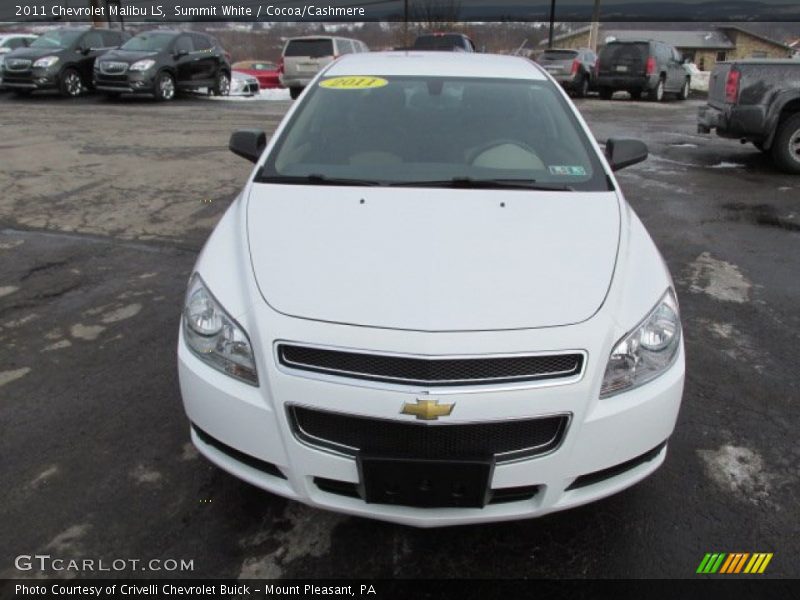 Summit White / Cocoa/Cashmere 2011 Chevrolet Malibu LS