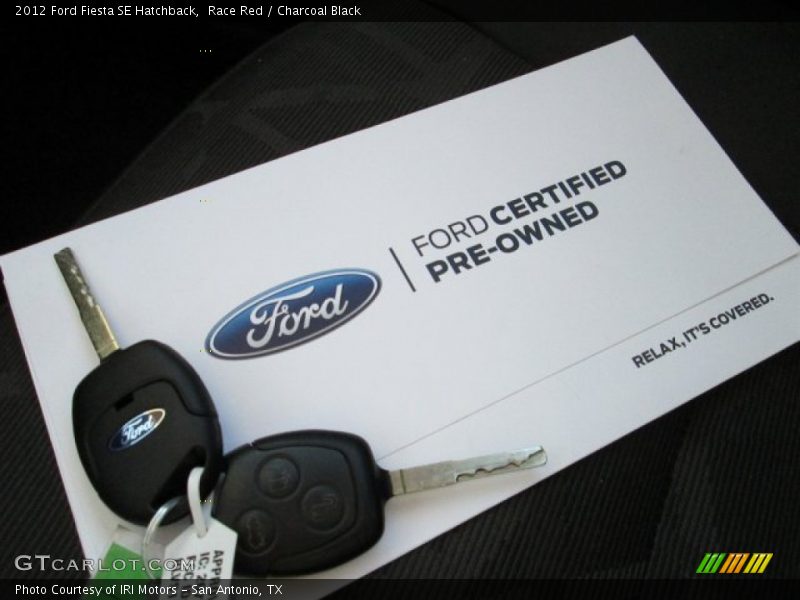 Race Red / Charcoal Black 2012 Ford Fiesta SE Hatchback