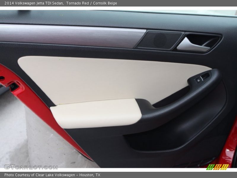Tornado Red / Cornsilk Beige 2014 Volkswagen Jetta TDI Sedan