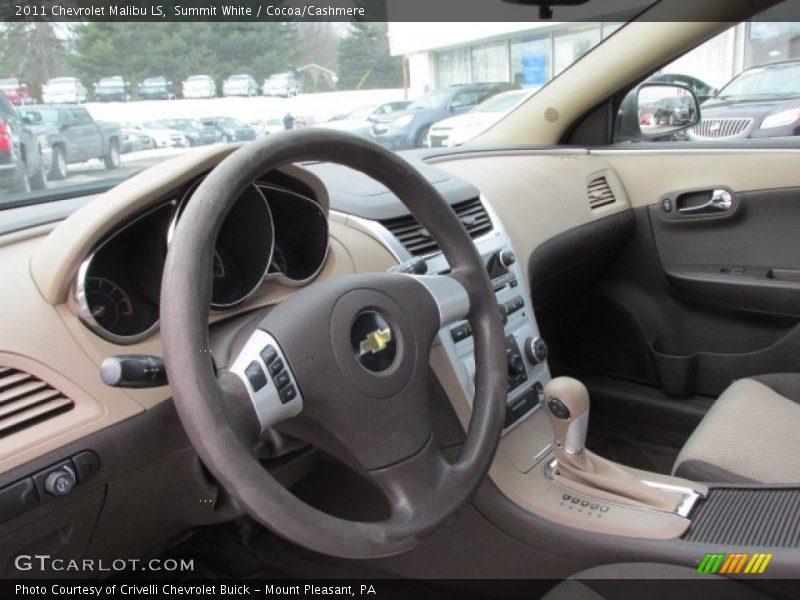 Summit White / Cocoa/Cashmere 2011 Chevrolet Malibu LS