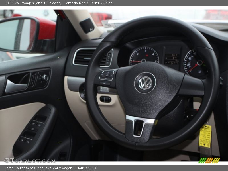Tornado Red / Cornsilk Beige 2014 Volkswagen Jetta TDI Sedan