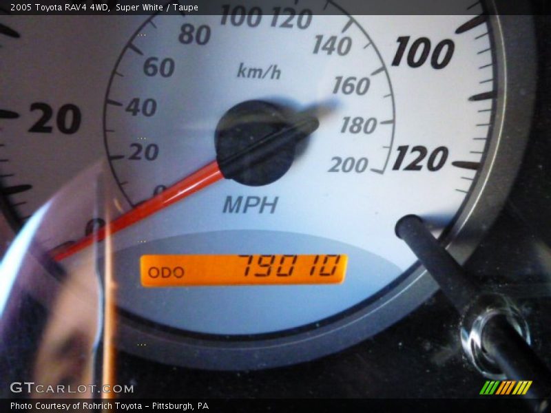 Super White / Taupe 2005 Toyota RAV4 4WD