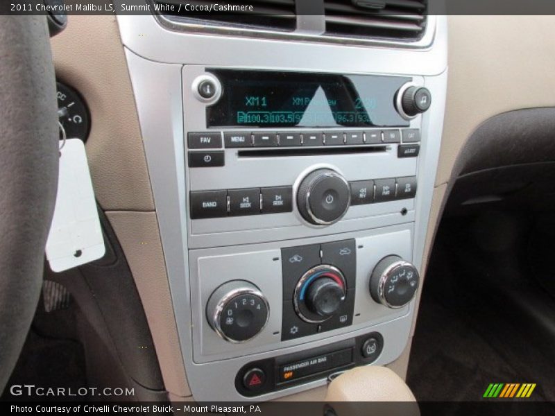 Summit White / Cocoa/Cashmere 2011 Chevrolet Malibu LS
