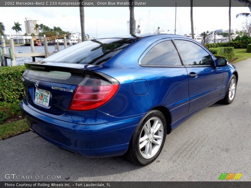 Orion Blue Metallic / Oyster 2002 Mercedes-Benz C 230 Kompressor Coupe