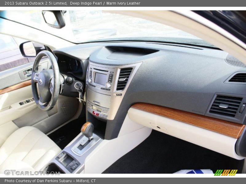 Deep Indigo Pearl / Warm Ivory Leather 2013 Subaru Outback 2.5i Limited