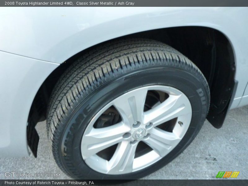 Classic Silver Metallic / Ash Gray 2008 Toyota Highlander Limited 4WD
