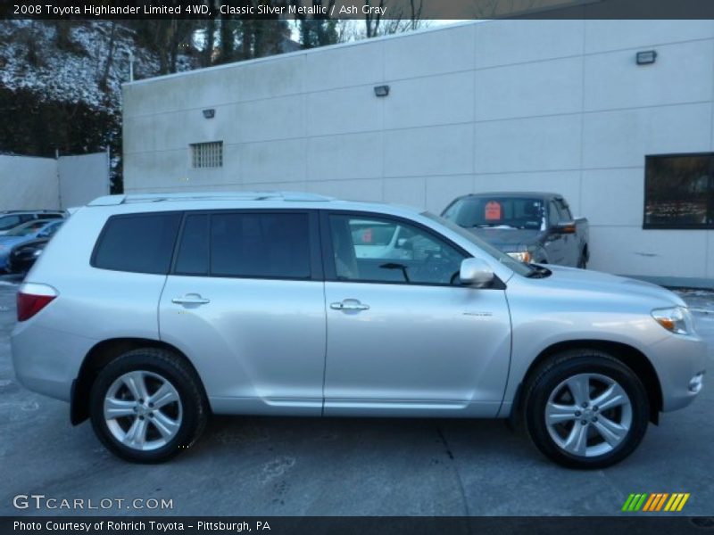 Classic Silver Metallic / Ash Gray 2008 Toyota Highlander Limited 4WD