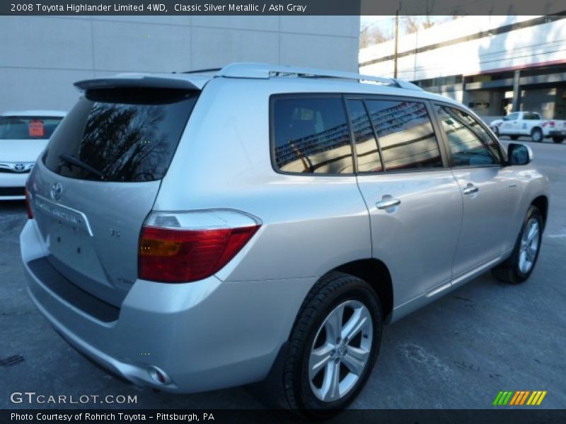 Classic Silver Metallic / Ash Gray 2008 Toyota Highlander Limited 4WD