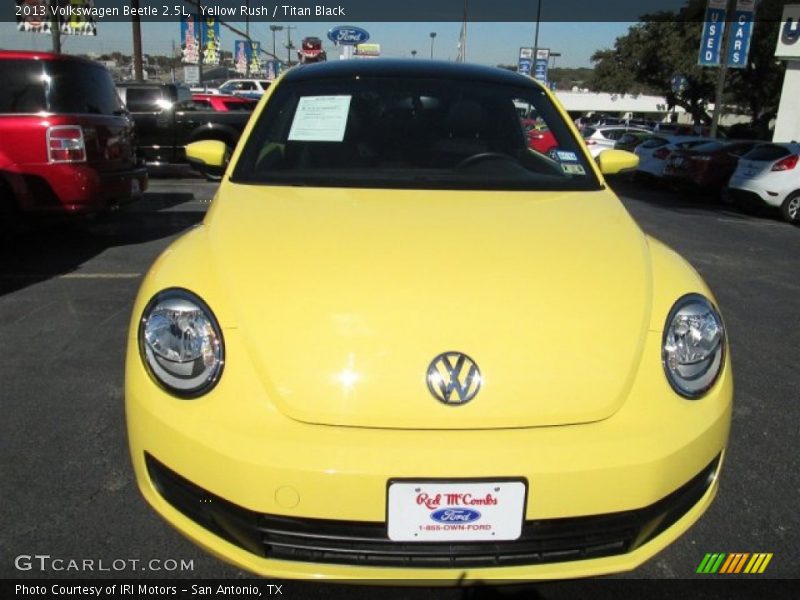 Yellow Rush / Titan Black 2013 Volkswagen Beetle 2.5L