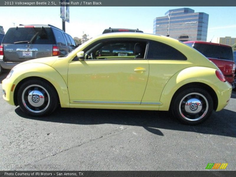Yellow Rush / Titan Black 2013 Volkswagen Beetle 2.5L