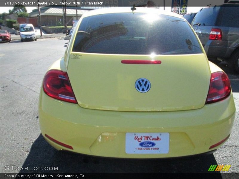 Yellow Rush / Titan Black 2013 Volkswagen Beetle 2.5L