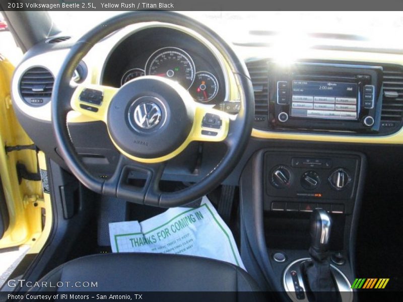 Yellow Rush / Titan Black 2013 Volkswagen Beetle 2.5L