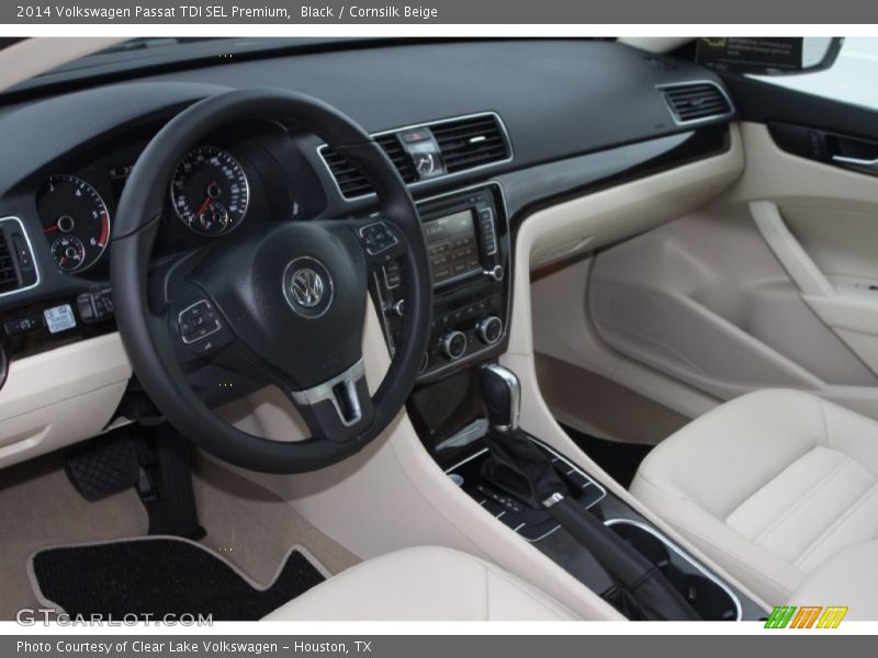 Black / Cornsilk Beige 2014 Volkswagen Passat TDI SEL Premium