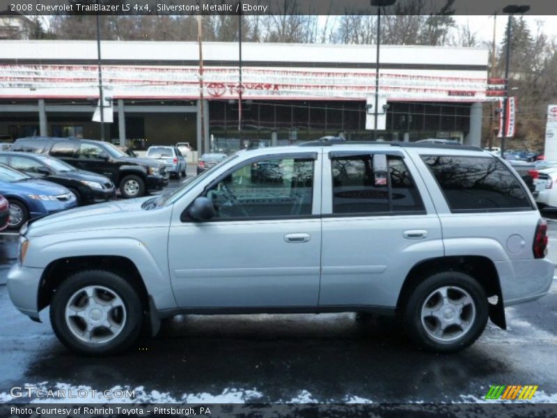 Silverstone Metallic / Ebony 2008 Chevrolet TrailBlazer LS 4x4