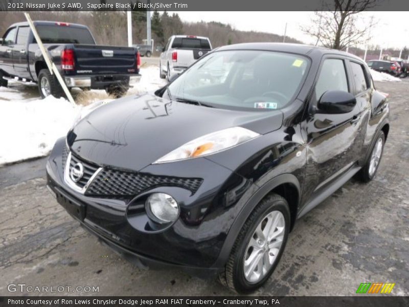 Sapphire Black / Black/Silver Trim 2012 Nissan Juke S AWD