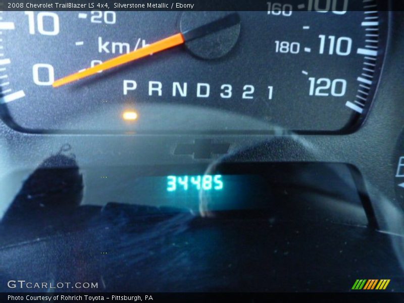 Silverstone Metallic / Ebony 2008 Chevrolet TrailBlazer LS 4x4