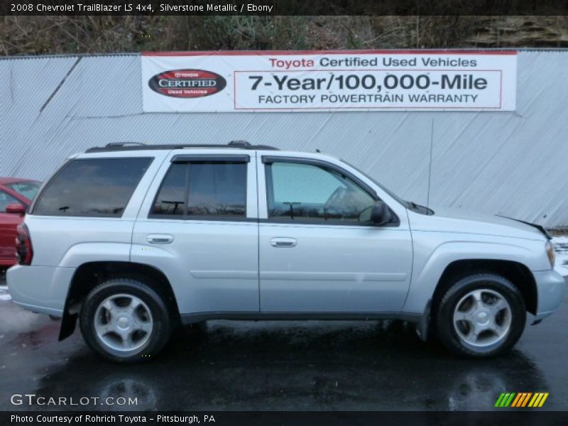 Silverstone Metallic / Ebony 2008 Chevrolet TrailBlazer LS 4x4