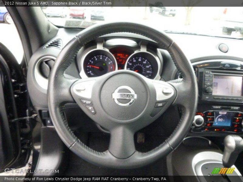 Sapphire Black / Black/Silver Trim 2012 Nissan Juke S AWD