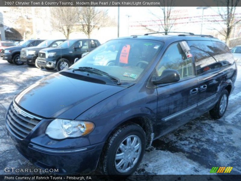 Modern Blue Pearl / Dark Khaki/Light Graystone 2007 Chrysler Town & Country Touring