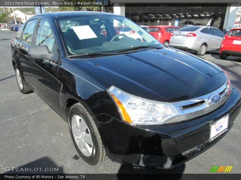 Ebony Black / Medium Stone 2011 Ford Focus S Sedan