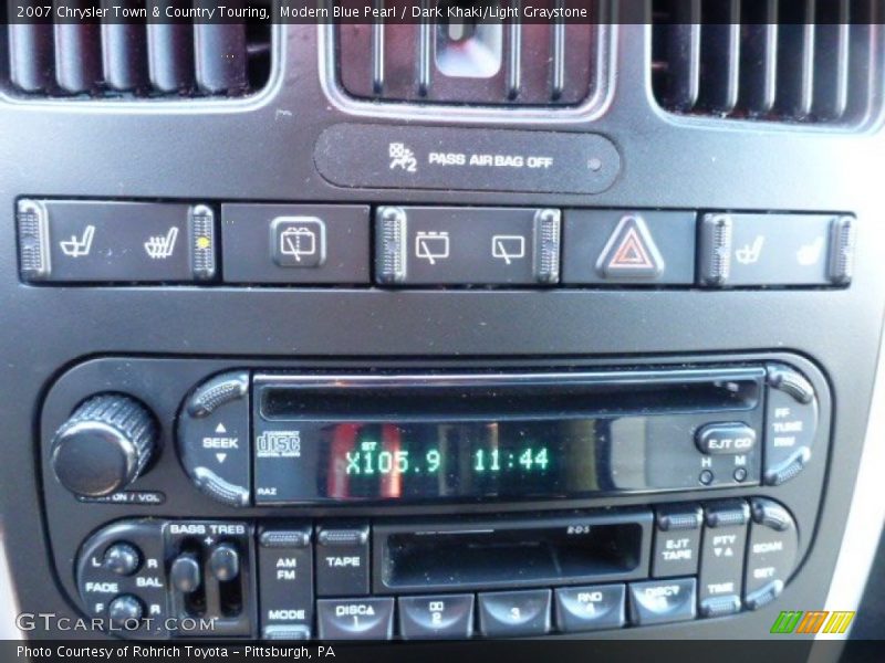 Modern Blue Pearl / Dark Khaki/Light Graystone 2007 Chrysler Town & Country Touring