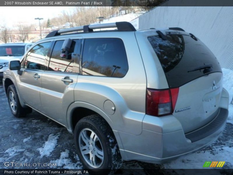 Platinum Pearl / Black 2007 Mitsubishi Endeavor SE AWD