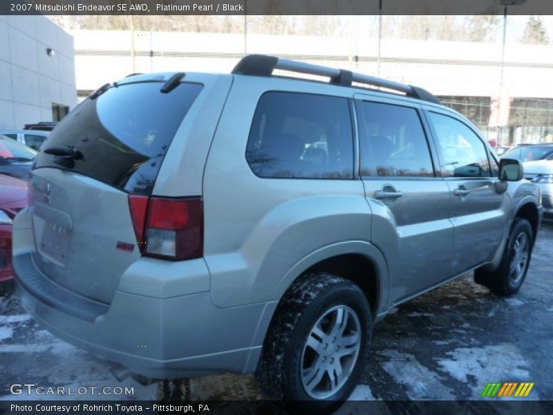 Platinum Pearl / Black 2007 Mitsubishi Endeavor SE AWD