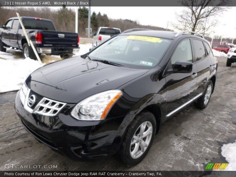 Wicked Black / Black 2011 Nissan Rogue S AWD