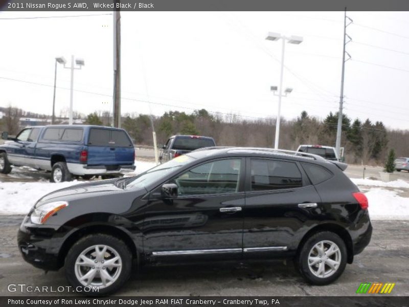 Wicked Black / Black 2011 Nissan Rogue S AWD