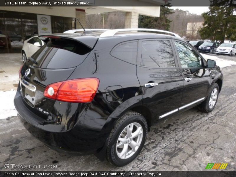 Wicked Black / Black 2011 Nissan Rogue S AWD