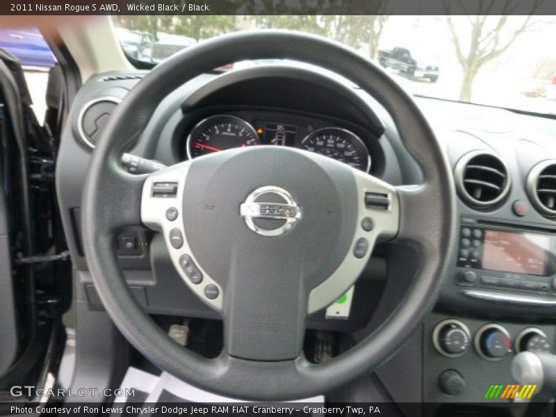 Wicked Black / Black 2011 Nissan Rogue S AWD