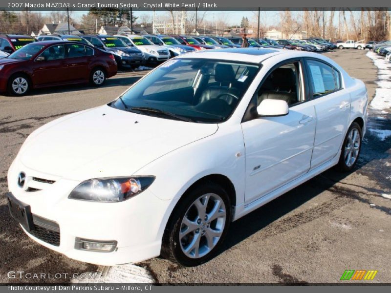 Crystal White Pearl / Black 2007 Mazda MAZDA3 s Grand Touring Sedan