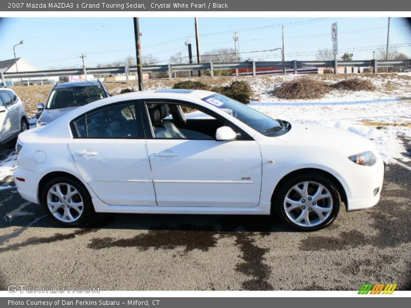 Crystal White Pearl / Black 2007 Mazda MAZDA3 s Grand Touring Sedan