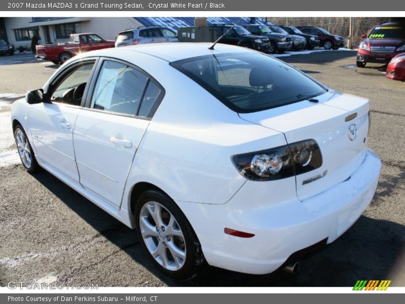 Crystal White Pearl / Black 2007 Mazda MAZDA3 s Grand Touring Sedan