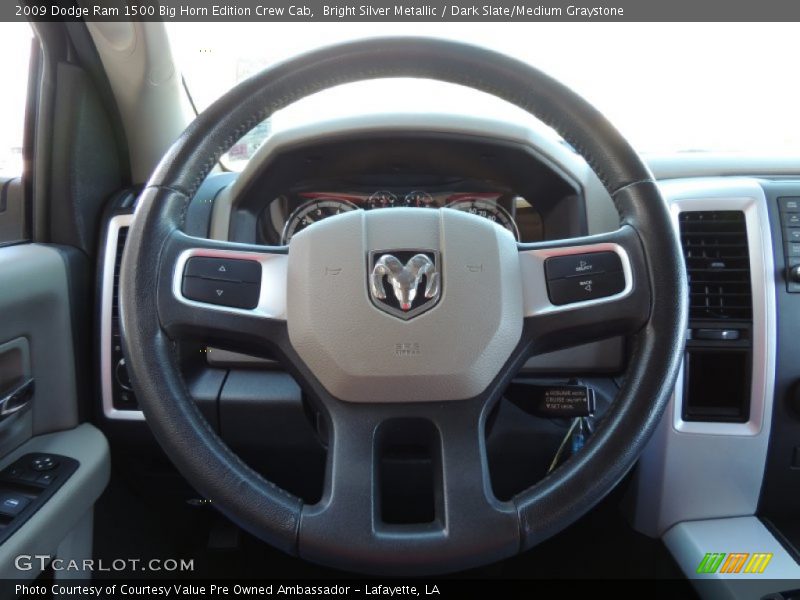 Bright Silver Metallic / Dark Slate/Medium Graystone 2009 Dodge Ram 1500 Big Horn Edition Crew Cab
