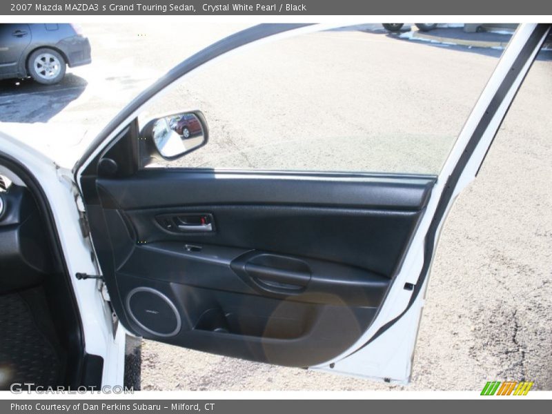 Crystal White Pearl / Black 2007 Mazda MAZDA3 s Grand Touring Sedan